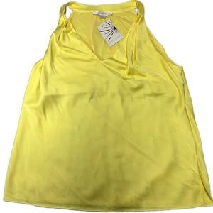 BOSTON PROPER | NIKKI | SLEEVELESS V-NECK BLOUSE |  SUNSHINE YELLOW | SZ 18 |